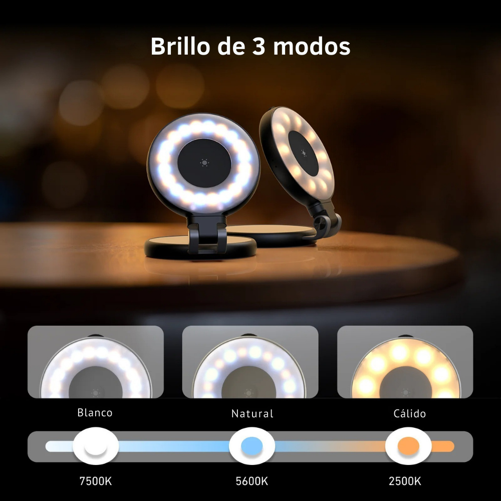 Luz Selfie Magnética TELESIN MagSafe Ajustable LED Pro