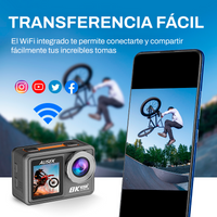 Cámara Acción Ausek 8K 50MP UltraHD Deportiva con Accesorios