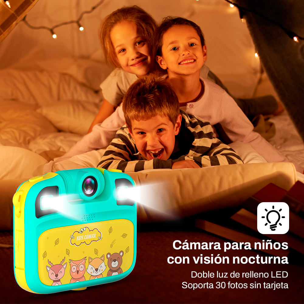 Cámara Deportiva Niños 1080P 12MP Sumergible