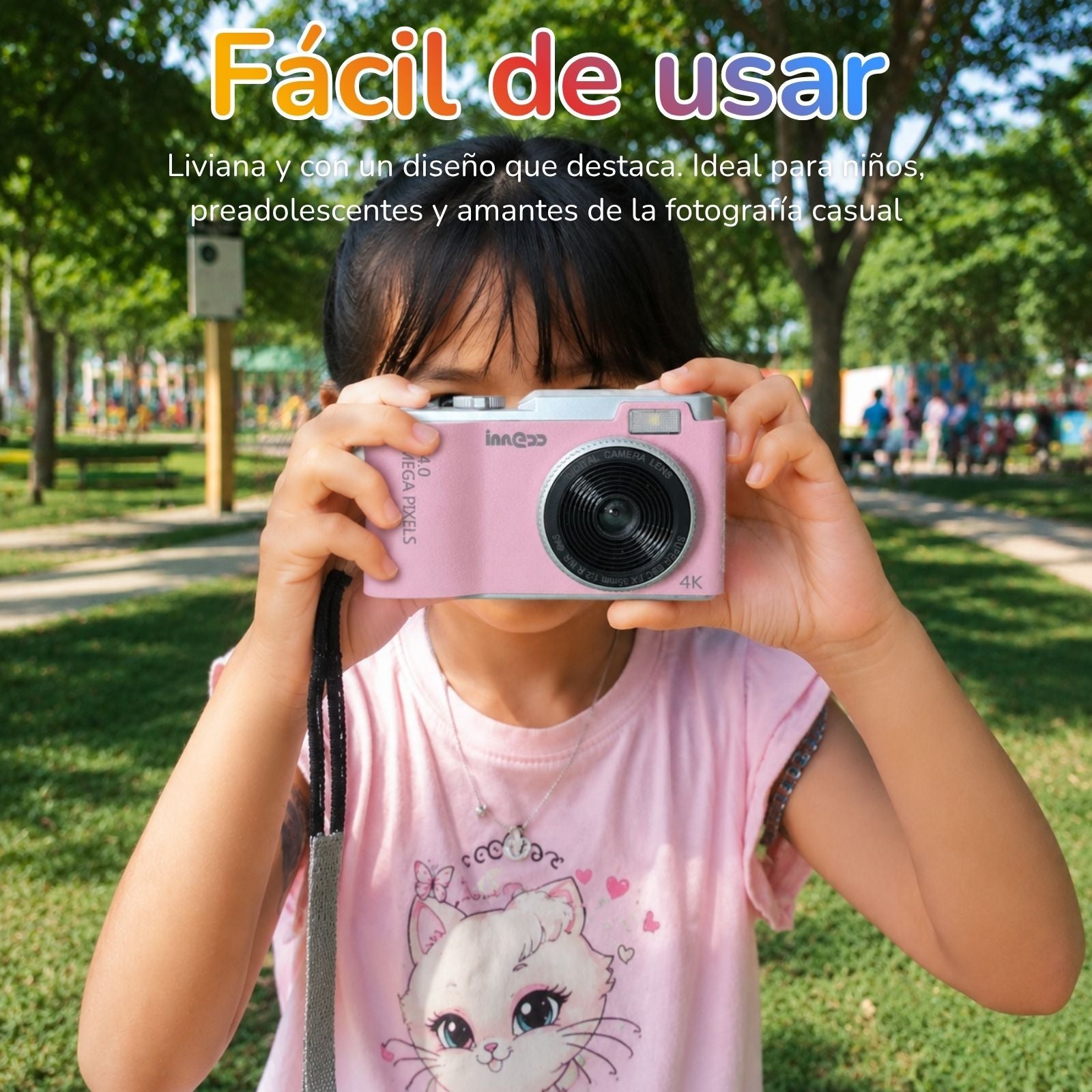 Cámara Retro para Niño 4K Con Fotos Videos Zoom y Juegos