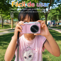 Cámara Retro para Niño 4K Con Fotos Videos Zoom y Juegos