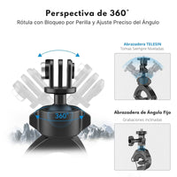 Soporte Manubrio 360° Moto Bici para Cámara Gopro DJI otras