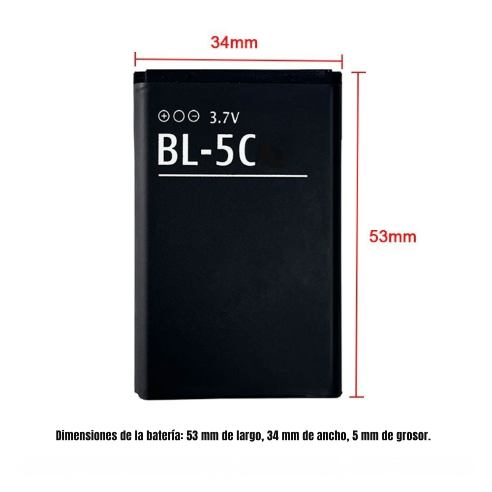 Batería BL-5C 1150mAh 3.7V para Cámara Digital Compatible