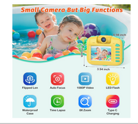 Cámara Deportiva Infantil Impermeable 1080P Pantalla Acción