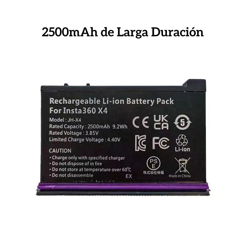 Batería Recargable para Insta360 X4 de 2500mAh