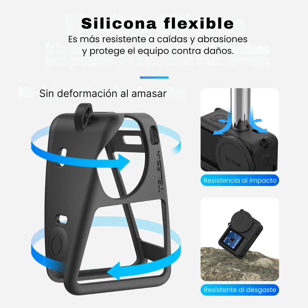 Funda de Silicona para DJI Osmo Action 6 Antigolpe - Telesin