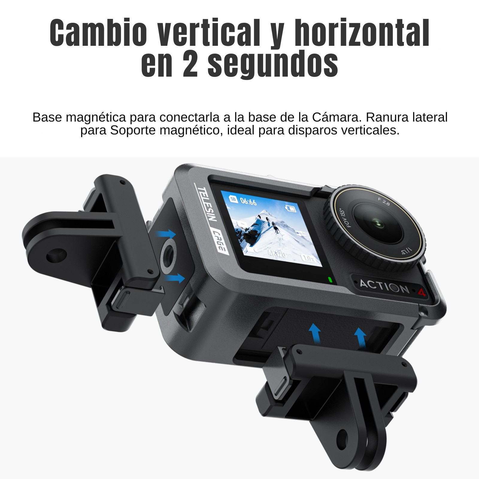 Marco Aluminio Protector para DJI Osmo Action 3 4 5 -Telesin