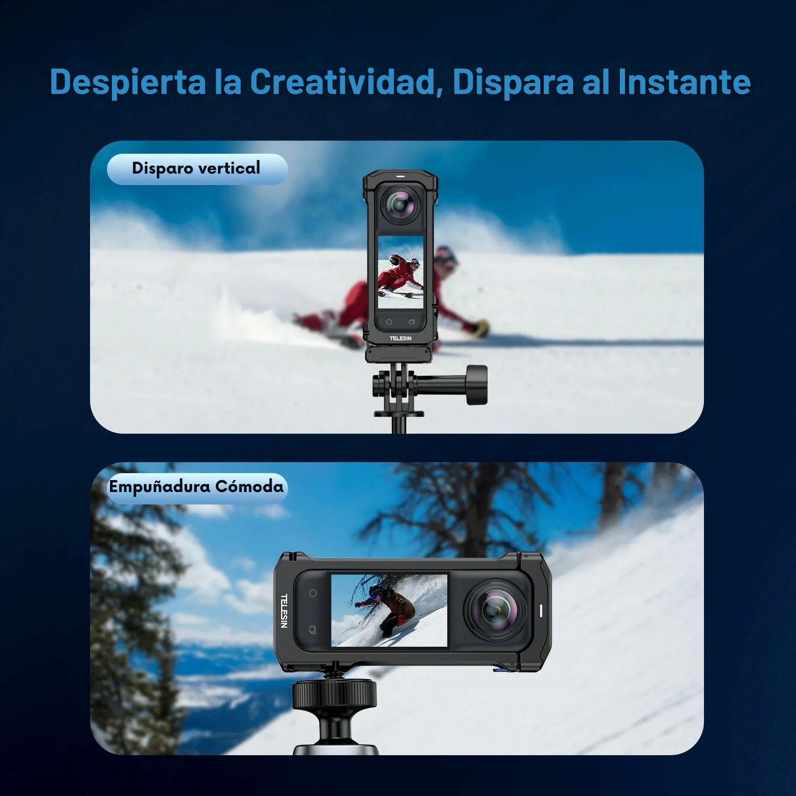 Jaula Aluminio Para Insta360 X4 Protector Cámara Soporte
