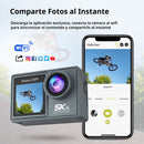 Cámara Acción Ausek 5K 24MP UltraHD / Micrófono y Accesorios