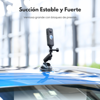 Soporte con Ventosa Aluminio Telesin para Cámaras de Acción