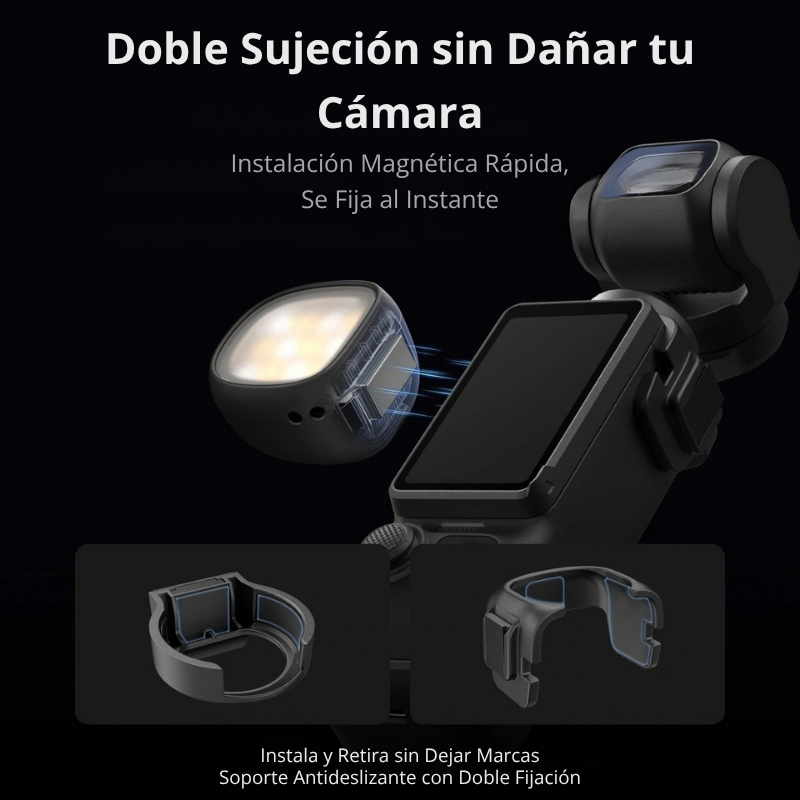 Luz LED Dual Magnética para DJI Pocket 4 / 4Pro - Telesin