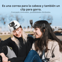 2x1 Arnés Cabeza + Clip Montaje para Cámara Gopro, Insta360