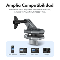 Soporte Clip 180° de Parabrisas Moto para Cámaras Deportivas