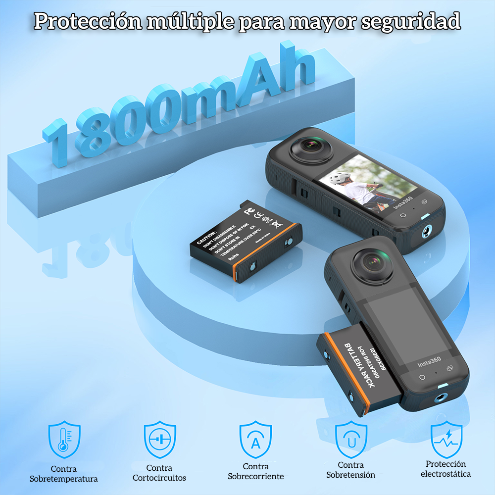 Batería Recargable para Insta360 X3 de 1800mAh