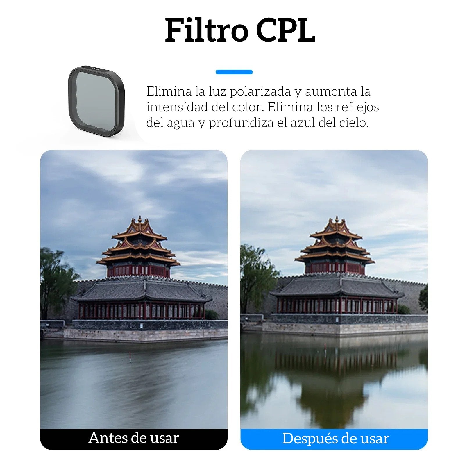 Pack 4 Filtros para GoPro Hero 13 CLP/ND64/32/16 - Telesin