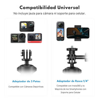 Soporte Manubrio 360° Moto Bici para Cámara Gopro DJI otras