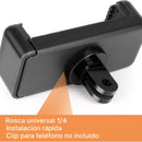 Adaptador Aluminio Trípode Rosca 1/4 para Cámaras