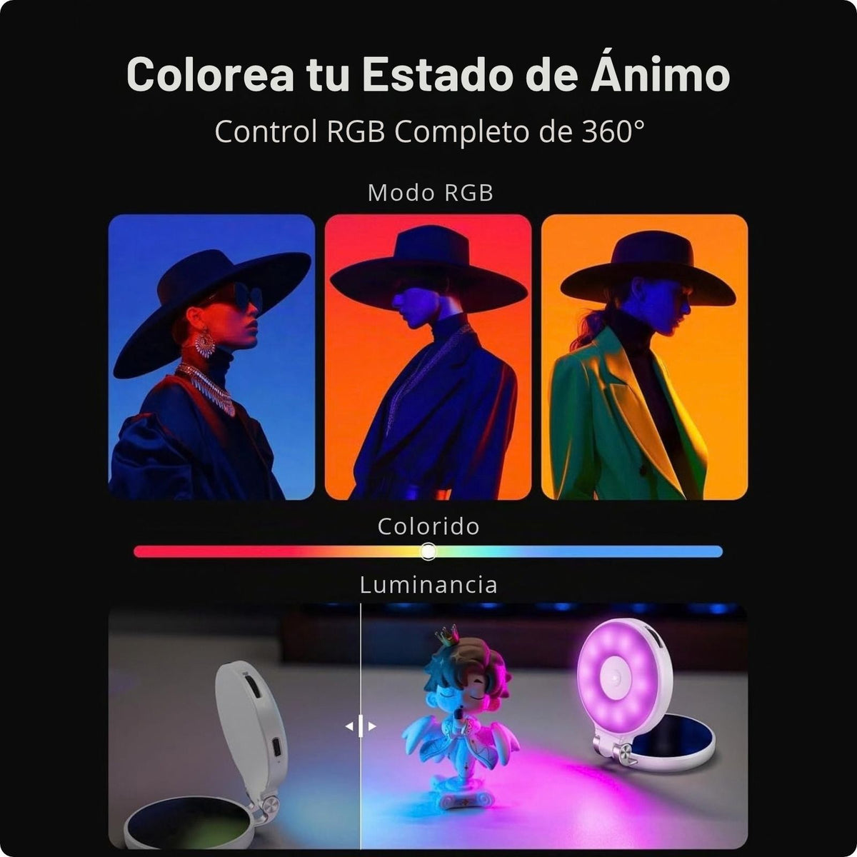 Aro de Luz RGB Magnético TELESIN C03