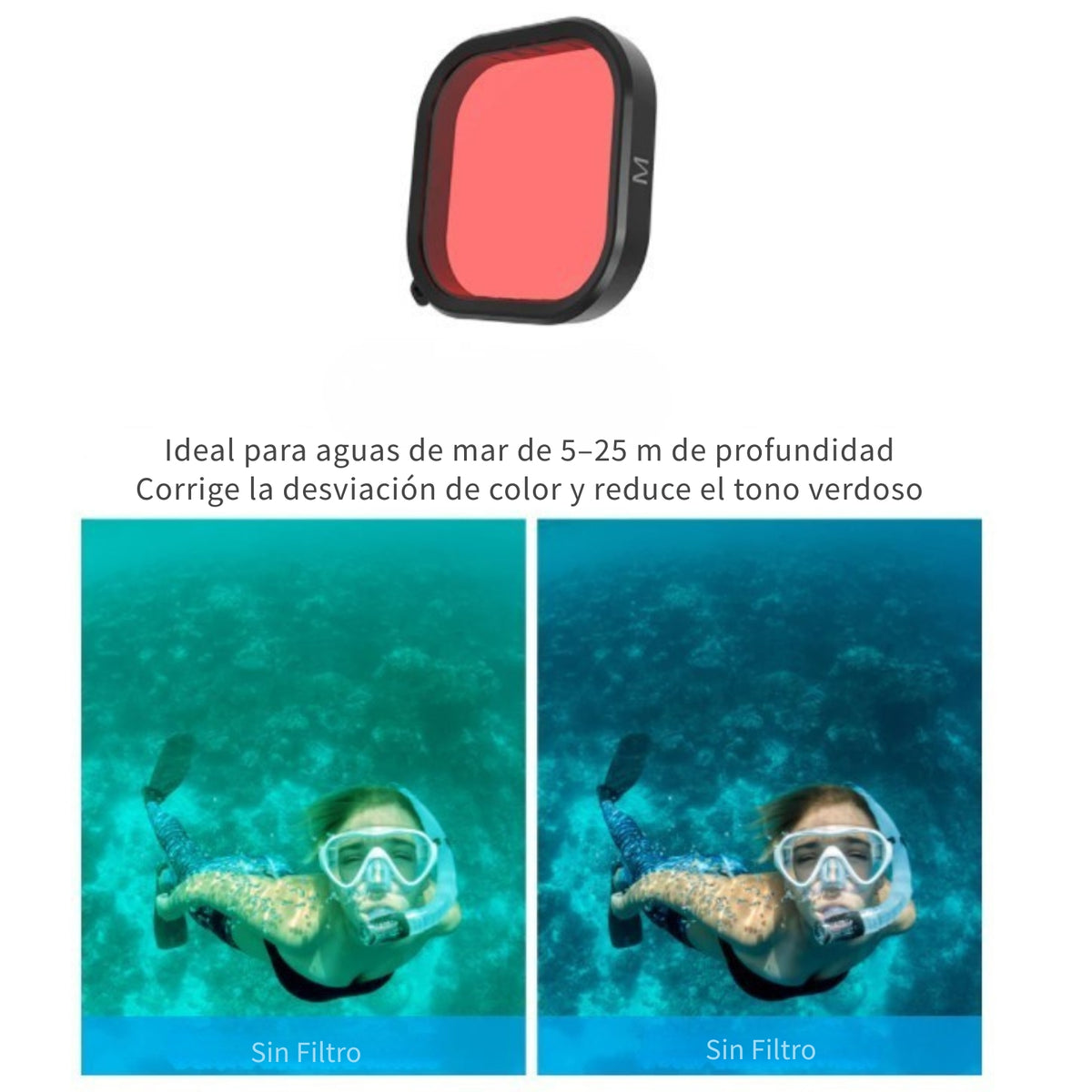 Carcasa Impermeable para GoPro Hero 11/10/9/12/13 + Kit de Filtros