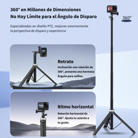 Bastón Trípode Selfie Profesional 1.5M 360° para Cámaras