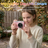 Cámara Retro para Niño 4K Con Fotos Videos Zoom y Juegos