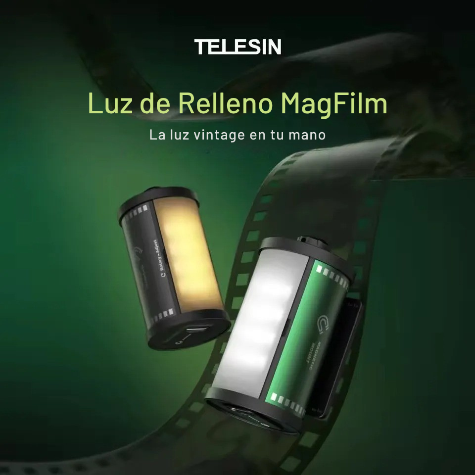 Luz LED MagFilm Cálida Fría Para Cámara y Smartphone Vlog