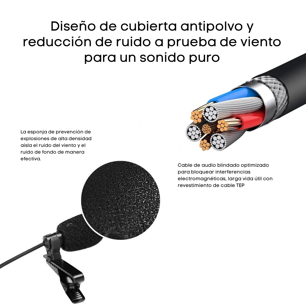 Micrófono Profesional Tipo-C para Cámaras Insta360 X2 X3