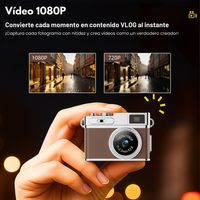 Mini Cámara Café Portátil 1080p Pantalla LCD + MicroSD 32GB