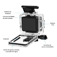Carcasa impermeable para GoPro Hero 4k Sumergible