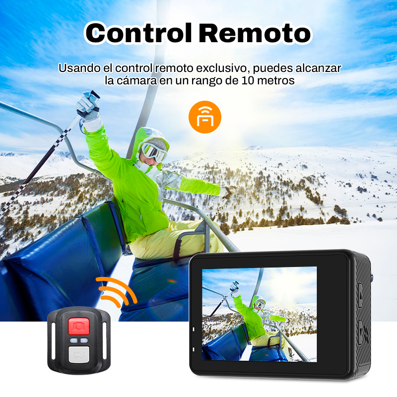 Cámara Acción 5K 30FPS Deportiva Pantalla Dual Touch Innedd