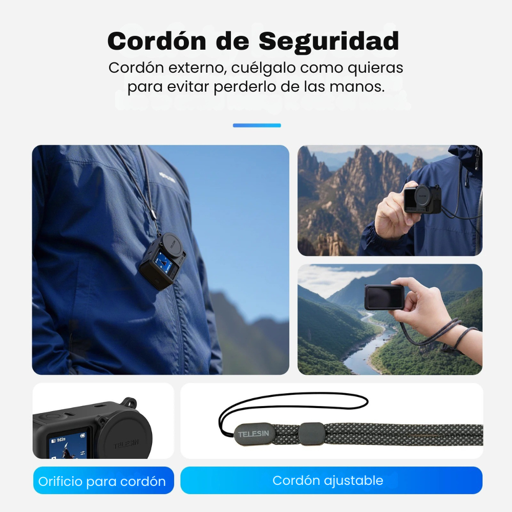 Funda de Silicona para DJI Osmo Action 6 Antigolpe - Telesin