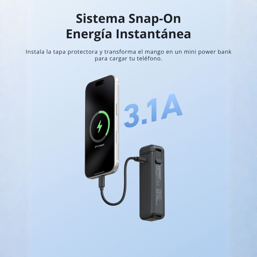 Grip Power Bank para DJI Osmo Pocket 3 4 5000mAh - Telesin