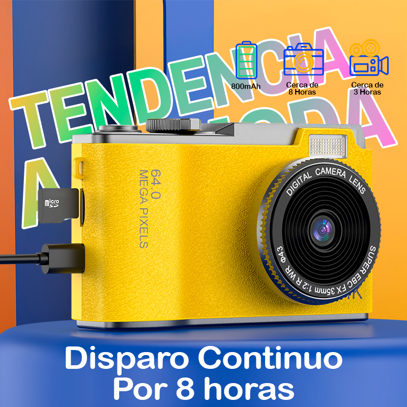 Cámara Retro para Niño 4K Con Fotos Videos Zoom y Juegos