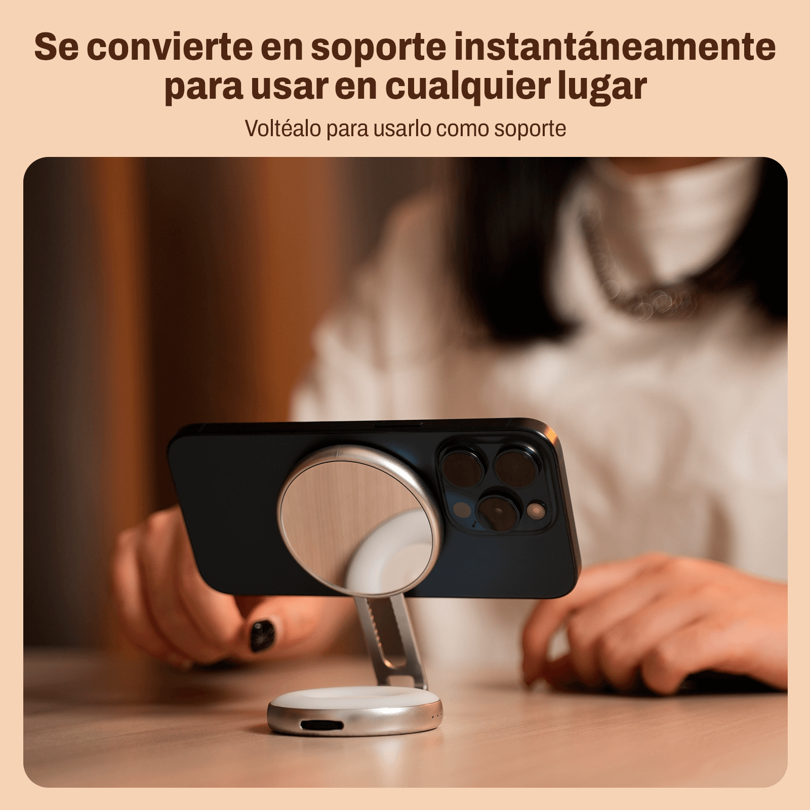 Luz Selfie Magnética TELESIN MagSafe Ajustable LED Pro