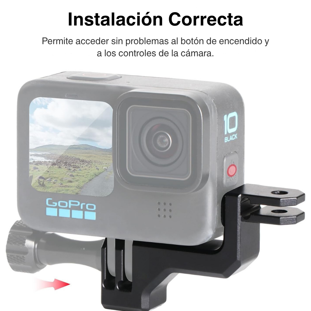 Adaptador Vertical de Aluminio para Go Pro
