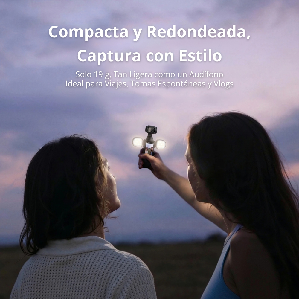 Luz LED Dual Magnética para DJI Pocket 4 / 4Pro - Telesin