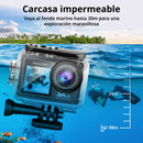 Cámara Acción Ausek 5K 24MP UltraHD / Micrófono y Accesorios