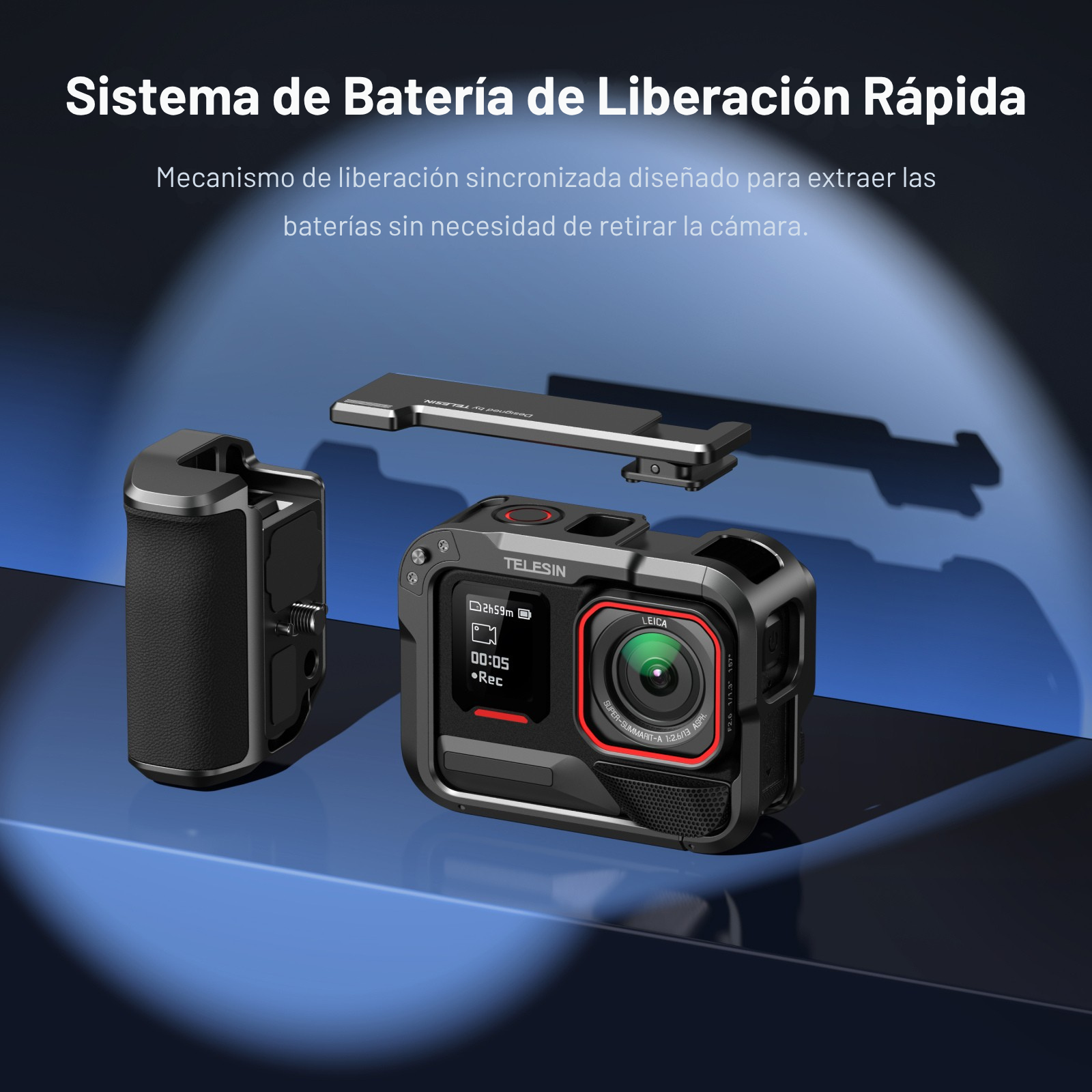 Kit Grip + Jaula Aluminio para Insta360 Ace Pro / Pro 2