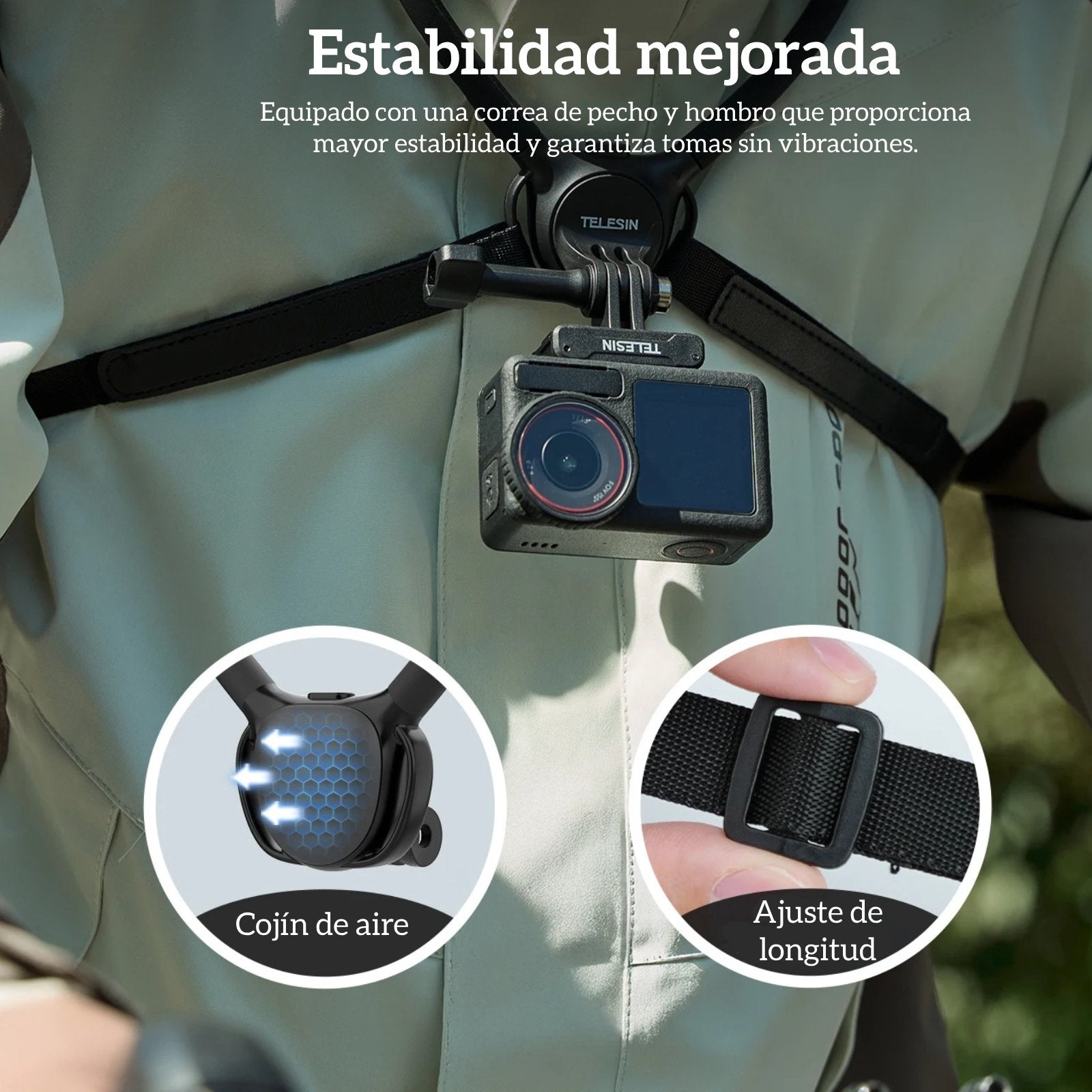 Soporte Cuello Magnético 2x1 para Smartphone y Camaras GoPro