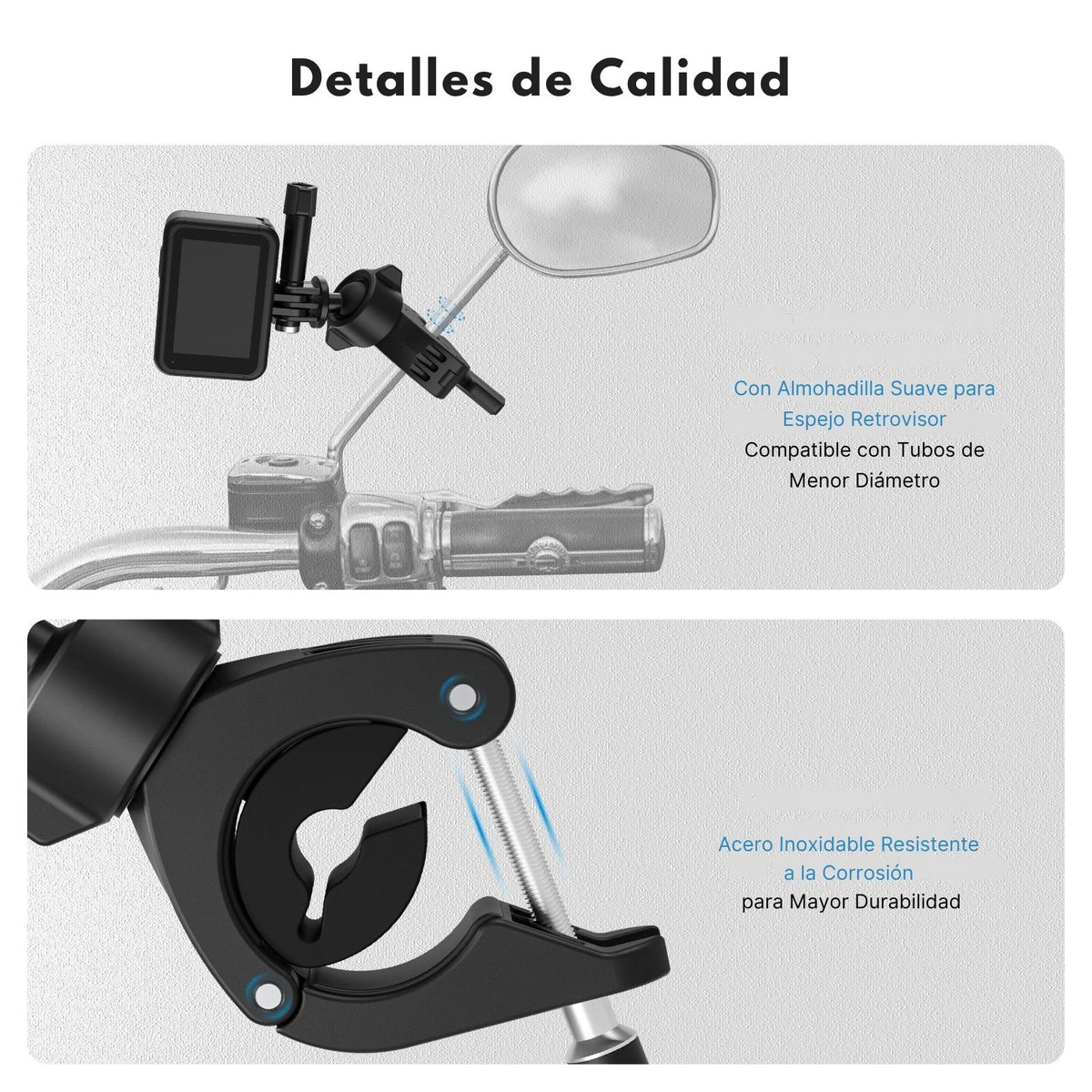Soporte Manubrio 360° Moto Bici para Cámara Gopro DJI otras