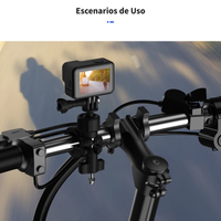 Soporte Bicicleta Cámara Acción Clip 360° Manubrio Ajustable