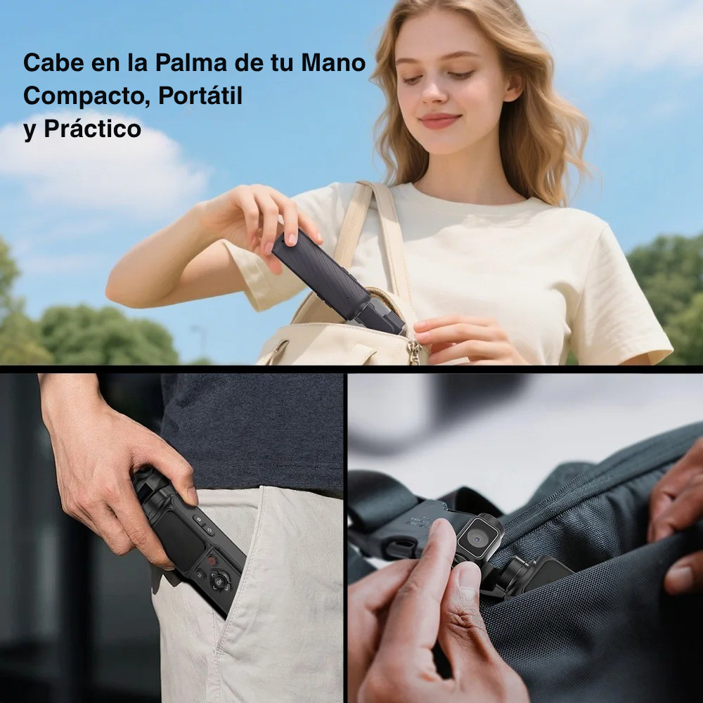 Cámara Pocket 4K 75MP con Gimbal 3 Ejes para Vlog Contenido