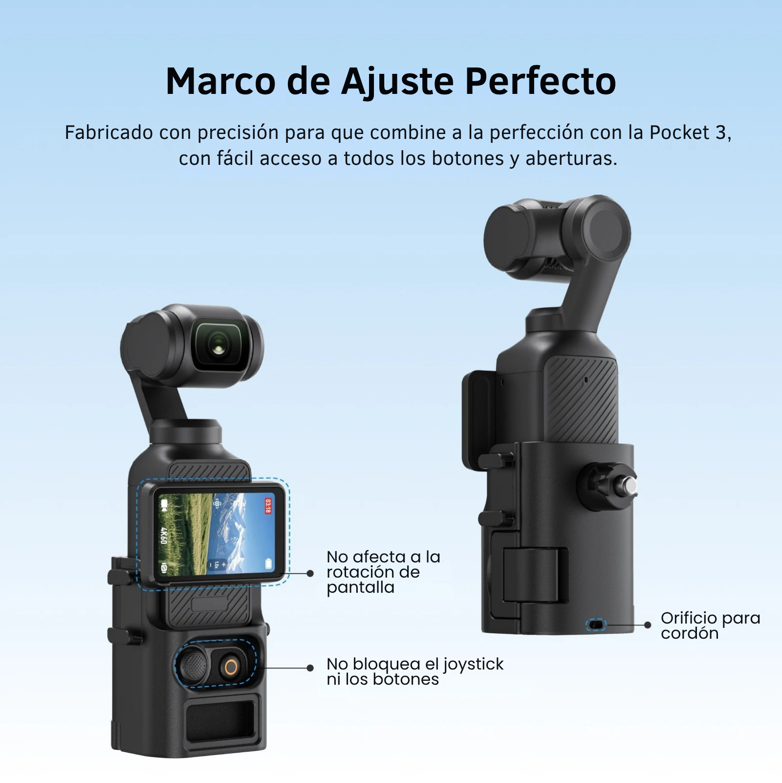 Soporte Mochila DJI Osmo Pocket 3 y 4 Montaje POV Manos Libres