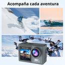 Cámara Acción Ausek 5K 24MP UltraHD / Micrófono y Accesorios