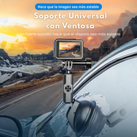 Soporte con Ventosa Aluminio Telesin para Cámaras de Acción