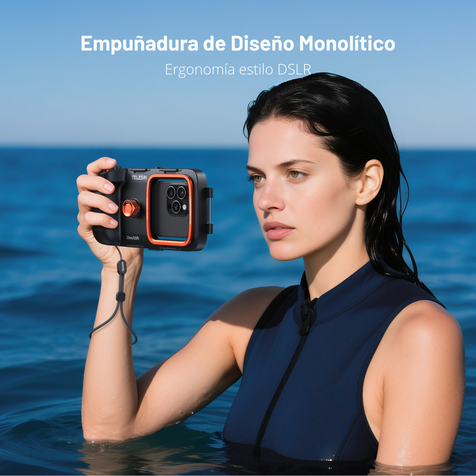 Carcasa Sumergible Celular con Control Remoto IP68 - Telesin
