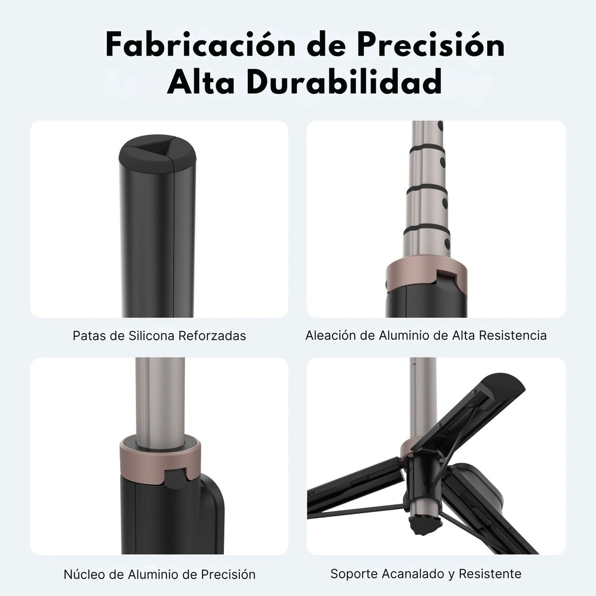 Bastón Selfie Trípode 120cm con Control para Cámara Teléfono