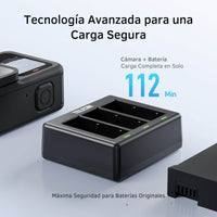 Cargador Triple con 2 Baterias para GoPro 13 Black Telesin