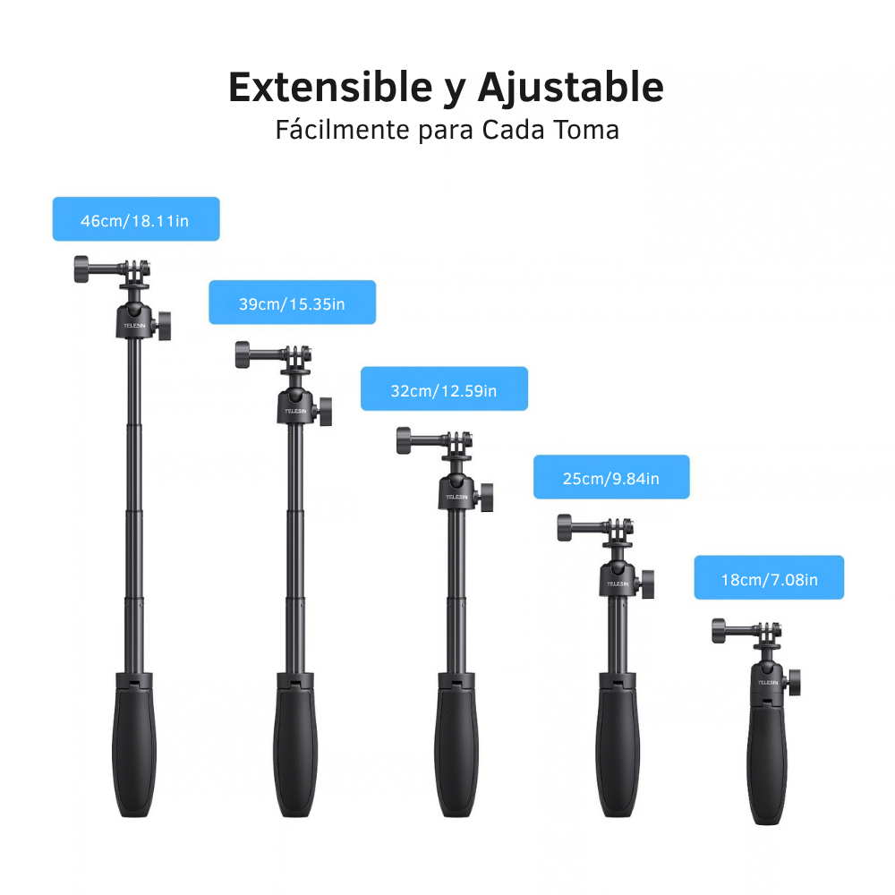 Trípode Selfie 3.0 para Cámaras Deportivas Gopro DJI u Otras