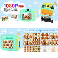 Cámara Deportiva Niños 1080P 12MP Sumergible